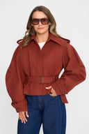 Kurtka Miss Sheriff Red Brown