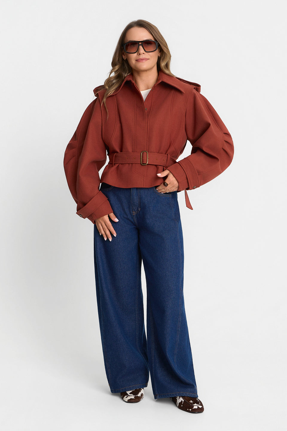 Kurtka Miss Sheriff Red Brown