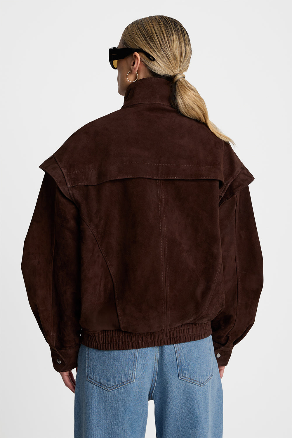 Women's lambskin leather jacket – oversized bomber jacket | Ansin