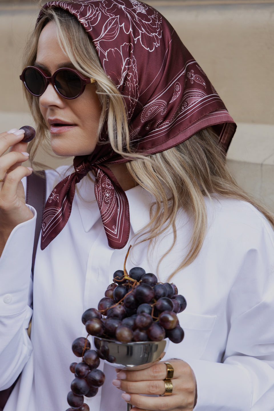 Apaszka Silky Wind Burgundy