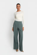 Miss Walles Ecru Long-sleeved Top