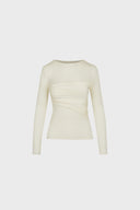 Miss Walles Ecru Long-sleeved Top