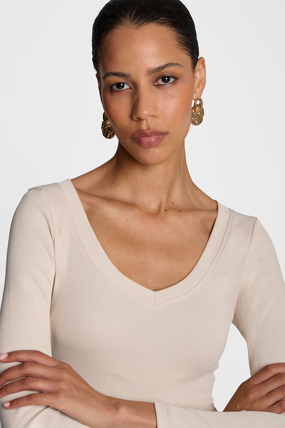 Miss Womanly Vanilla Long-Sleeved Top
