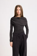 Miss Ari Graphite Long-sleeved Top