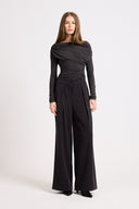 Miss Ari Graphite Long-sleeved Top