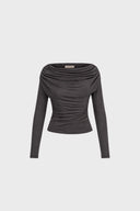 Miss Ari Graphite Long-sleeved Top