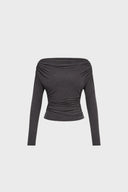 Miss Ari Graphite Long-sleeved Top