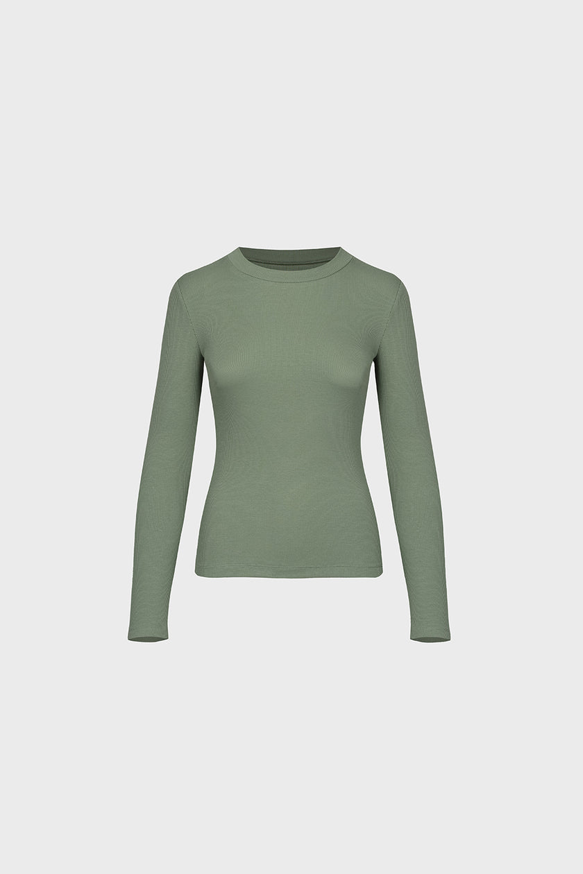Miss Daily Green Long-Sleeved Top