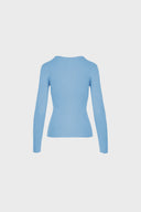 Longsleeve Miss Draped Light Blue
