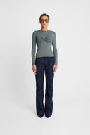 Longsleeve Miss Draped Olive