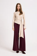 Miss Gaya Beige Long-sleeved Top