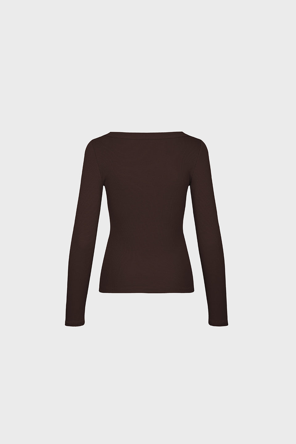 Longsleeve Miss Henley Dark Chocolate