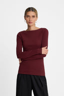 Longsleeve Miss Lea Burgundy