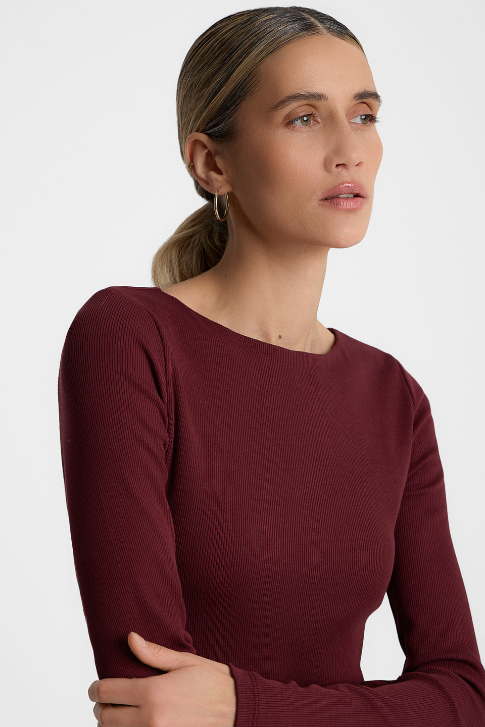 Longsleeve Miss Lea Burgundy