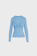 Longsleeve Miss Draped Light Blue