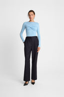 Longsleeve Miss Draped Light Blue