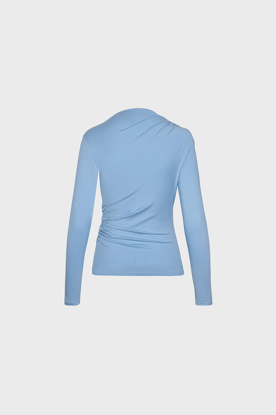 Miss Sculptural Light Blue Long-Sleeved Top