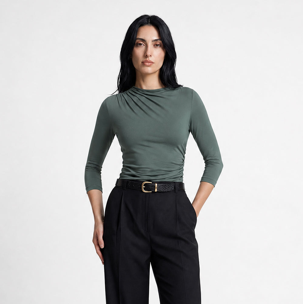 Longsleeve 3/4 Miss Sculptural Olive