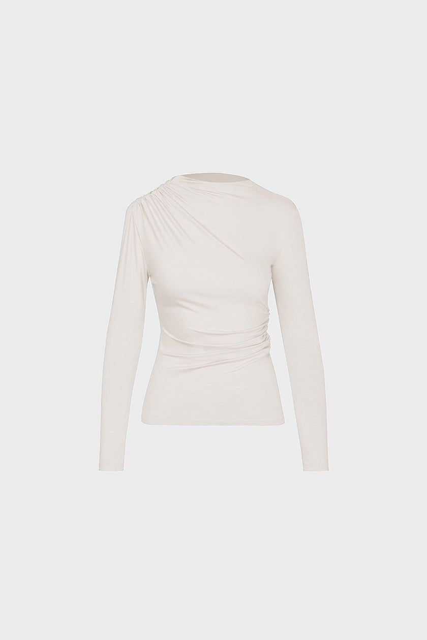 Miss Sculptural Vanilla Long-Sleeved Top