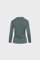 Miss Sculptural Olive Long-Sleeved Top