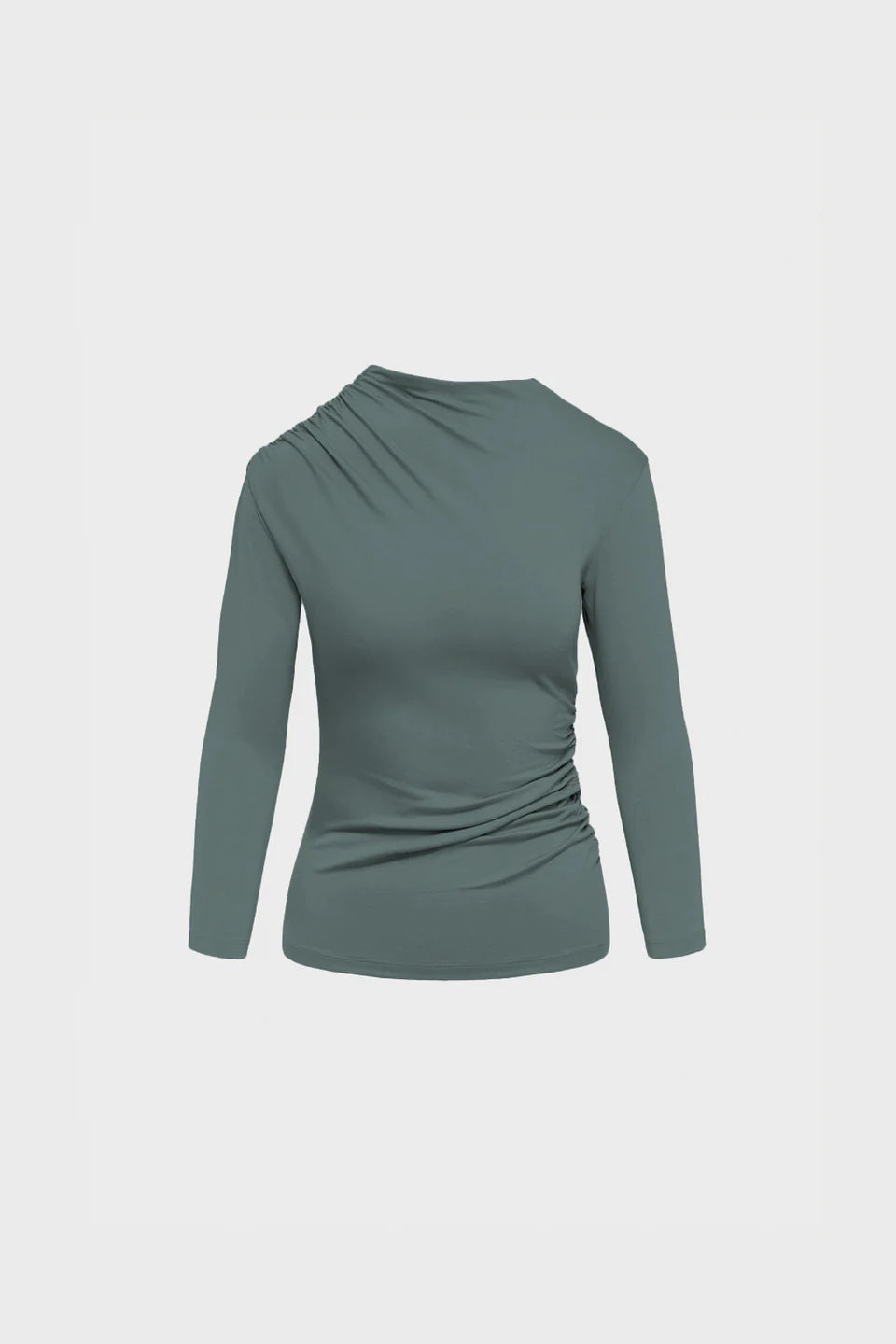 Miss Sculptural Olive Long-Sleeved Top