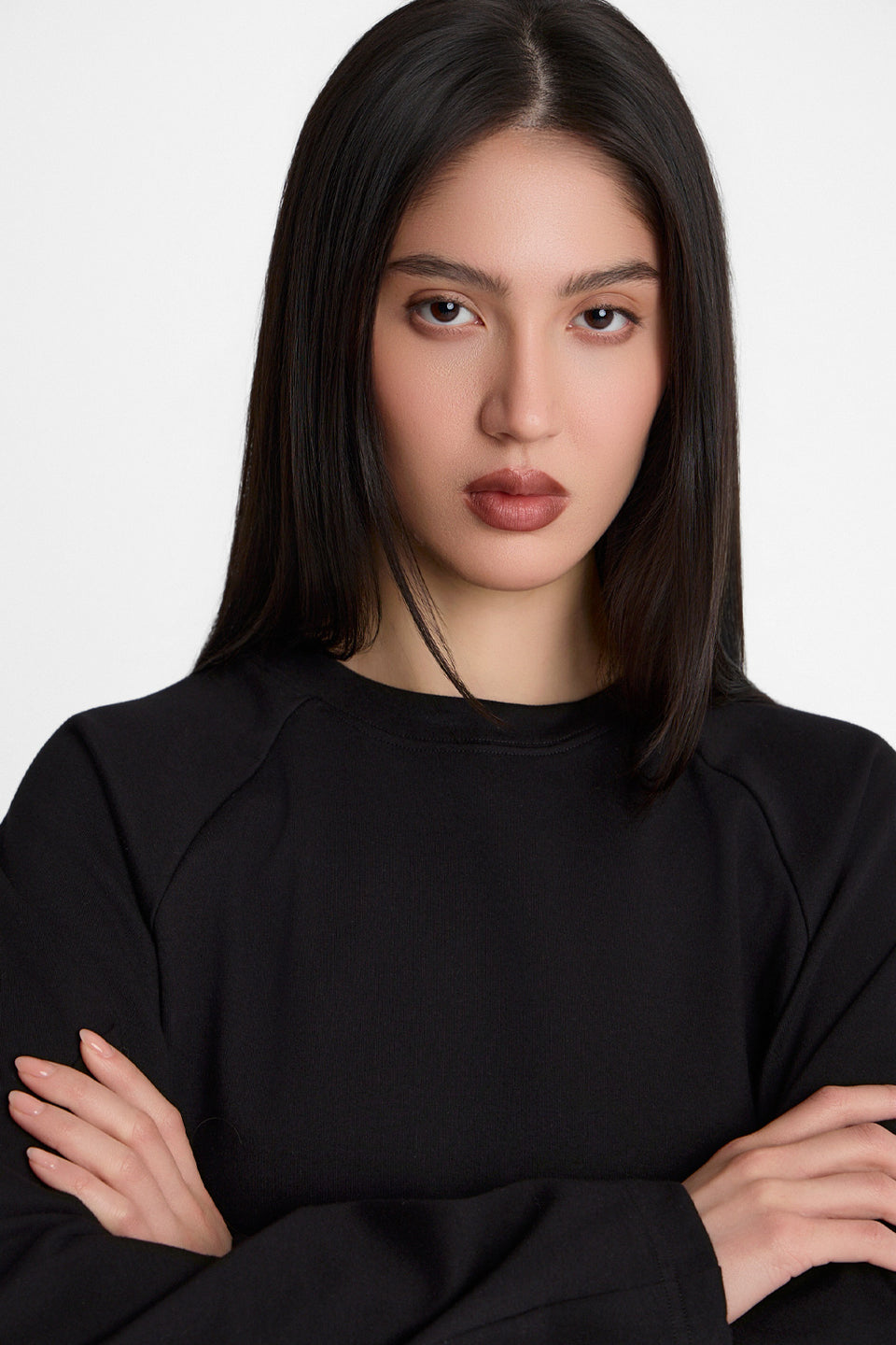 Miss Stillness Black Long-Sleeved Top
