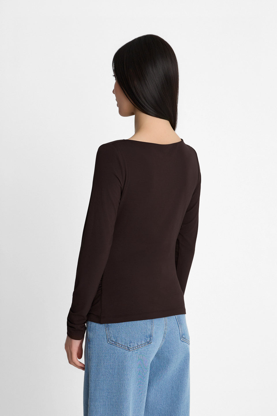 Miss Sway Chocolate Long-Sleeved Top