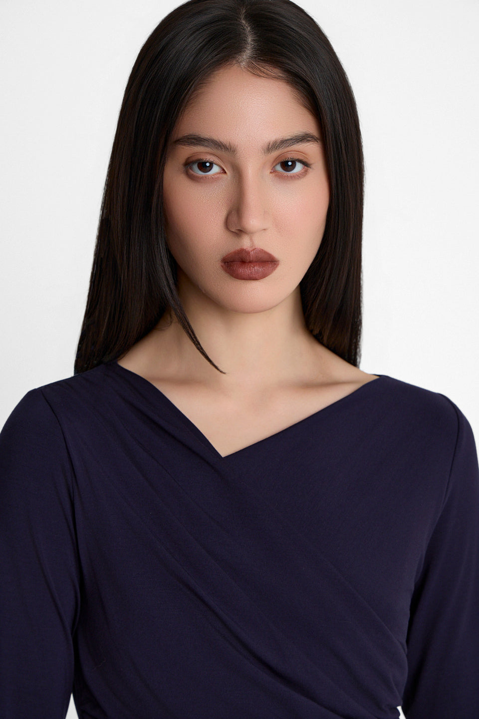 Miss Sway Navy Long-Sleeved Top