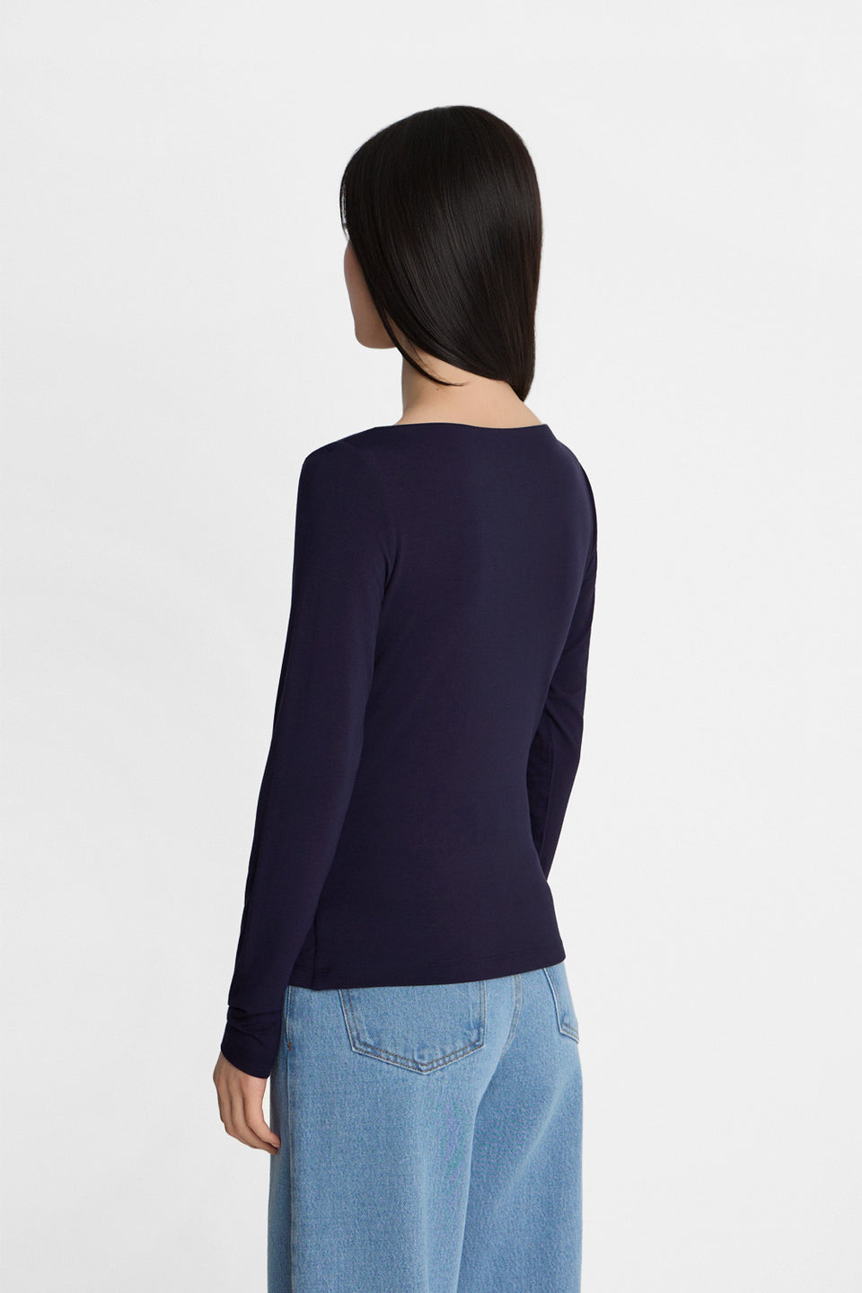 Miss Sway Navy Long-Sleeved Top