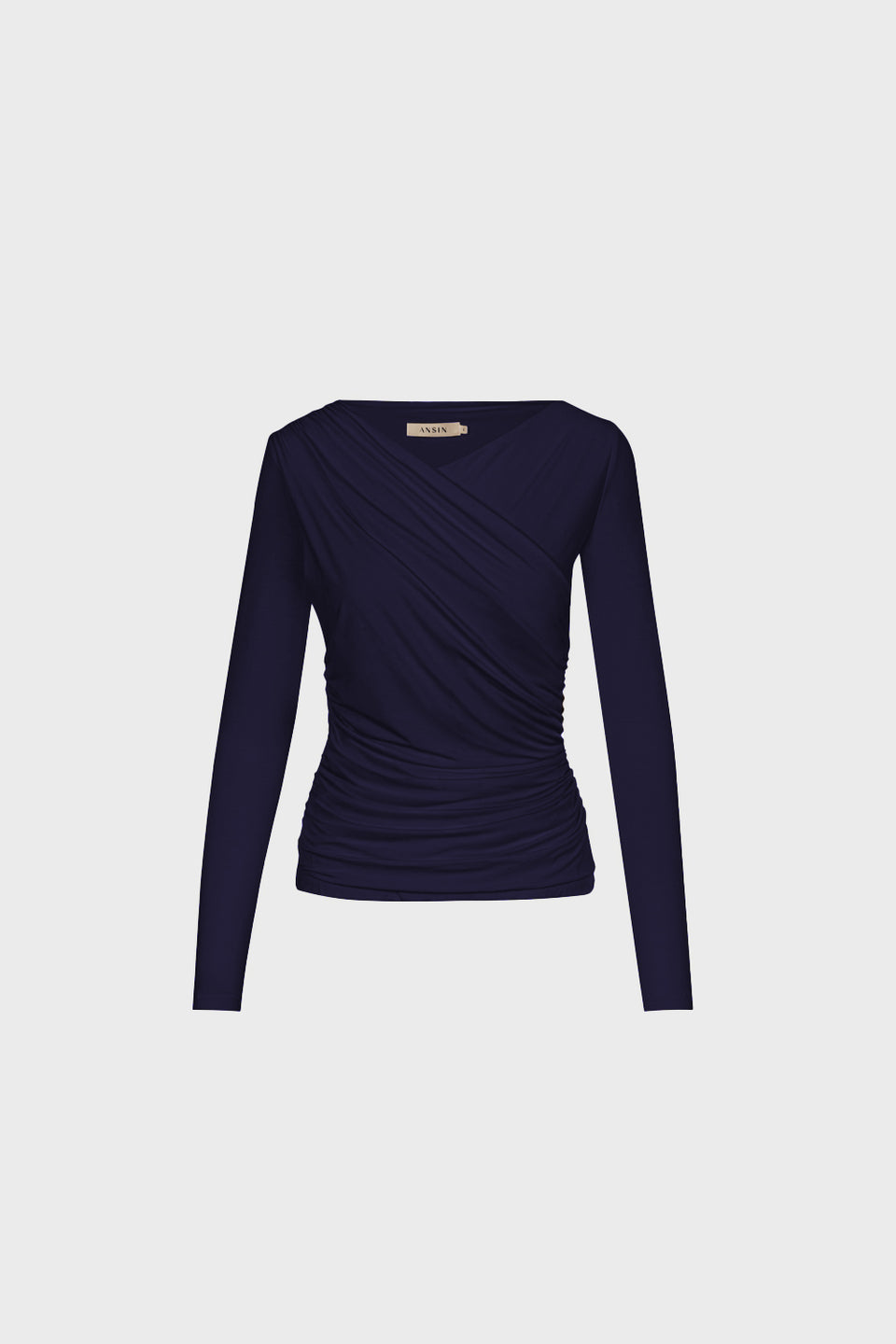 Miss Sway Navy Long-Sleeved Top