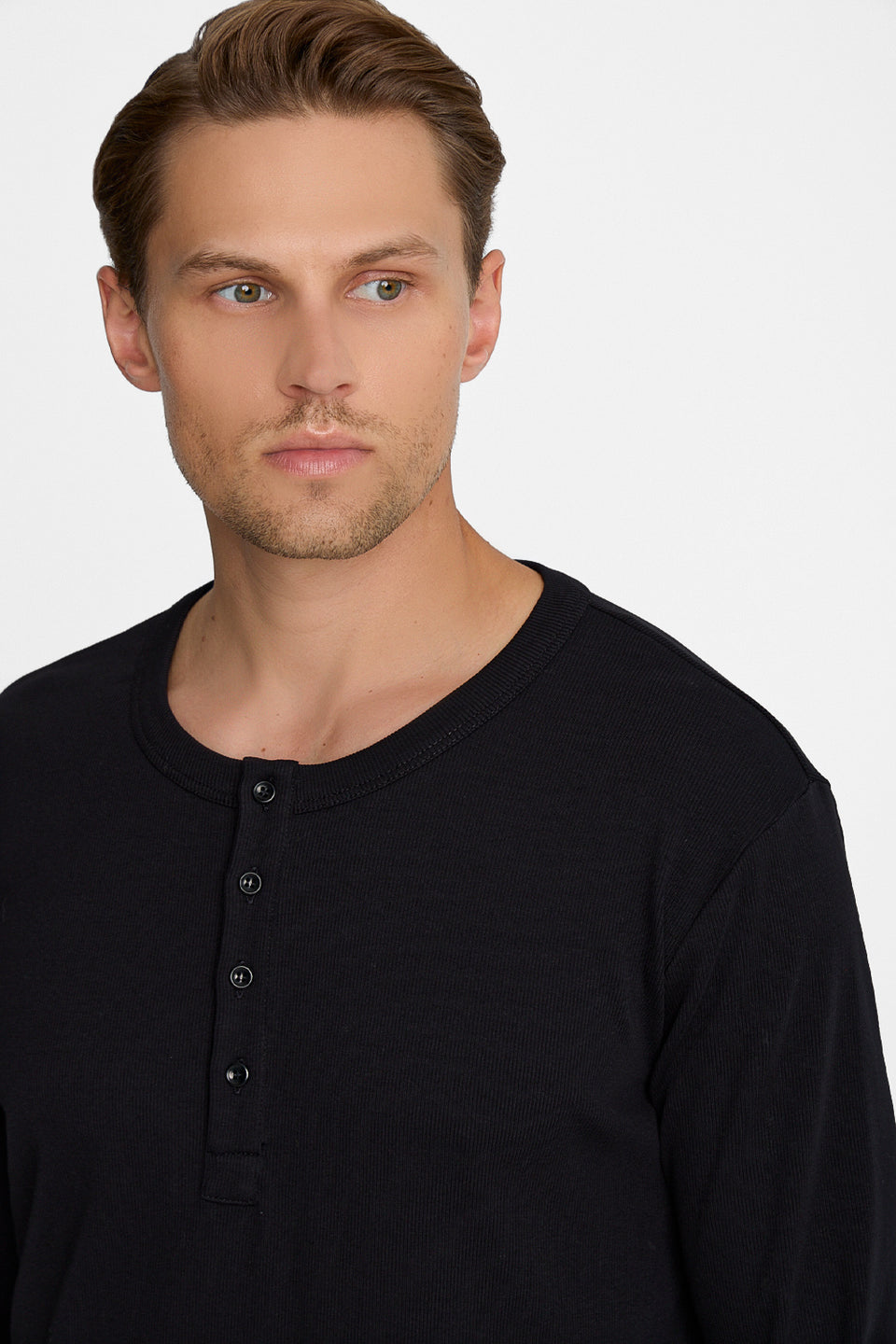 Mr Axis Black Long-Sleeved Top