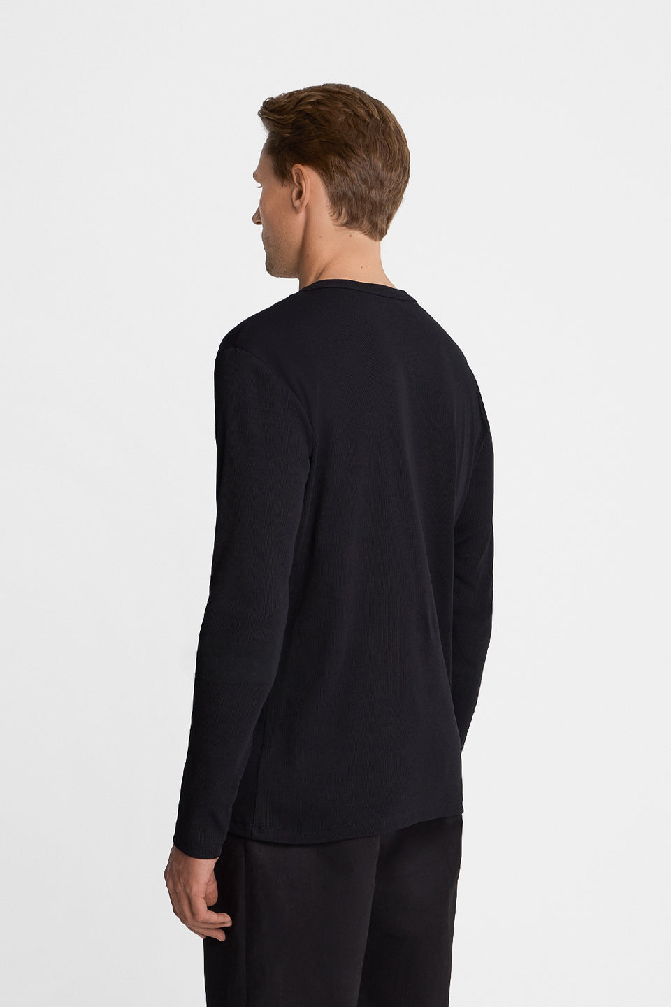 Mr Axis Black Long-Sleeved Top