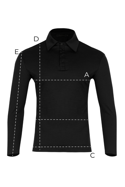 Longsleeve Polo Mr Merino Black