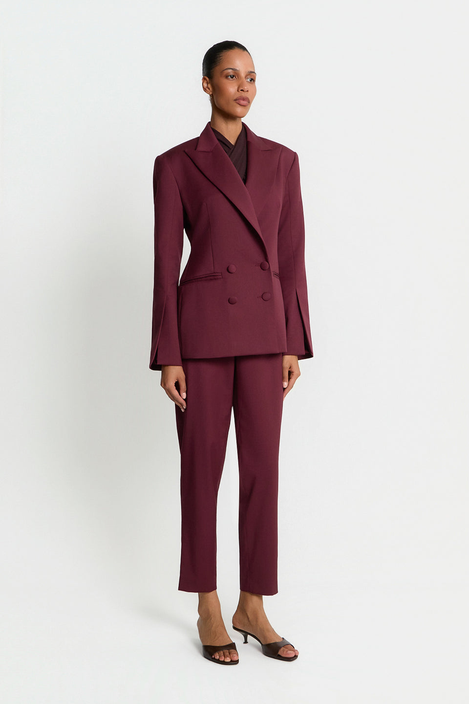 Miss Meryl Burgundy Blazer