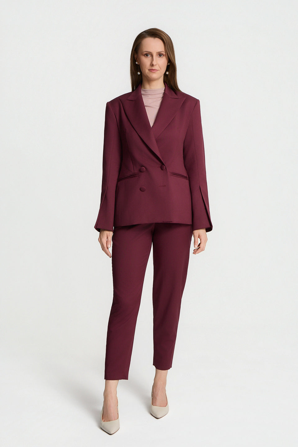 Miss Meryl Burgundy Blazer