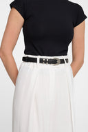 Pasek Miss Milano Black& Silver