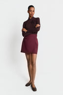 Miss Meryl Burgundy Skirt