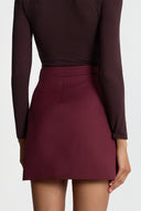 Miss Meryl Burgundy Skirt