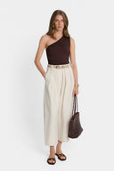 Miss Elan Creme Trousers