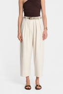 Miss Elan Creme Trousers