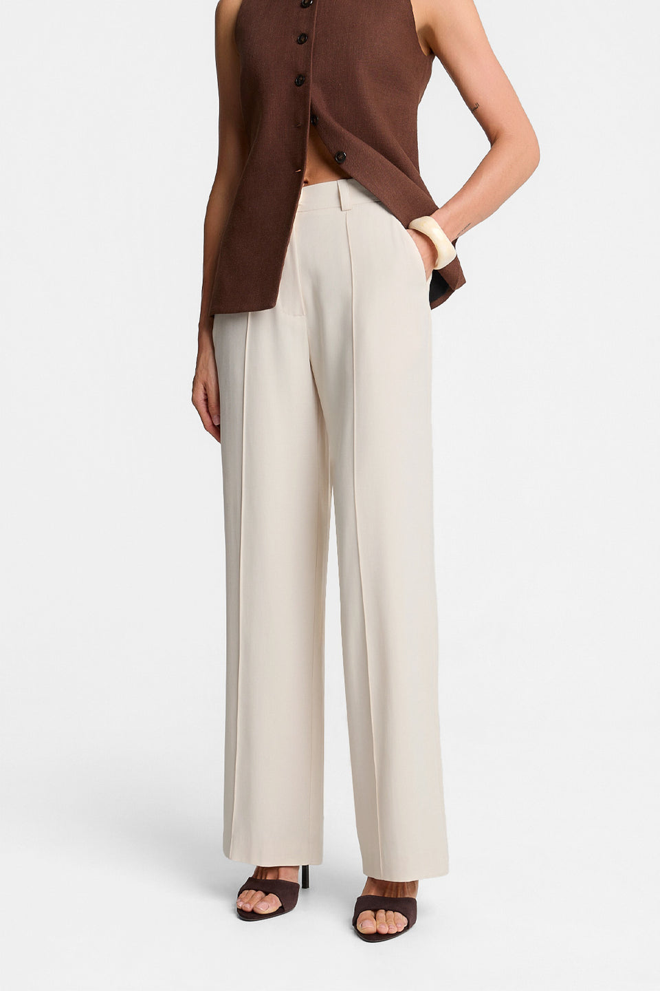 Spodnie Miss Etoile Creme