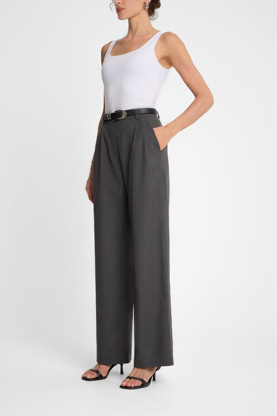 Miss Flowing Grey Trousers