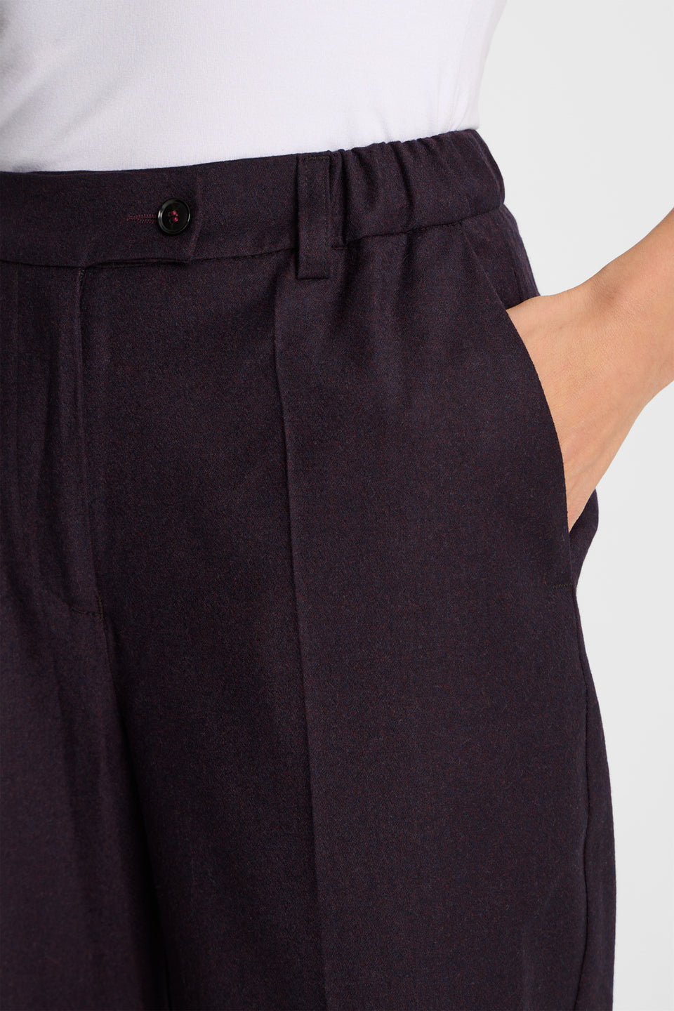 Miss Heritage Melange Plum Trousers