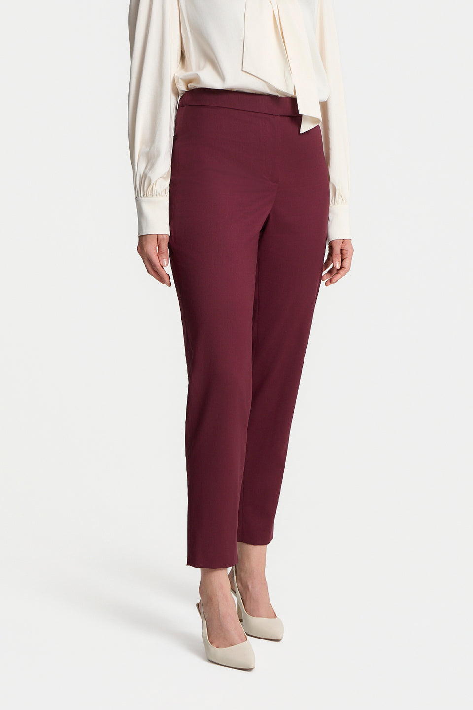 Miss Meryl Burgundy Trousers