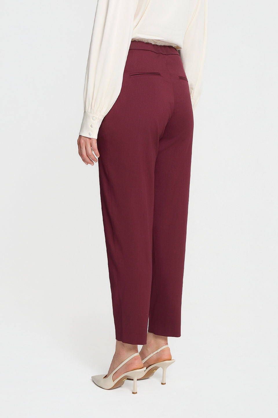Miss Meryl Burgundy Trousers