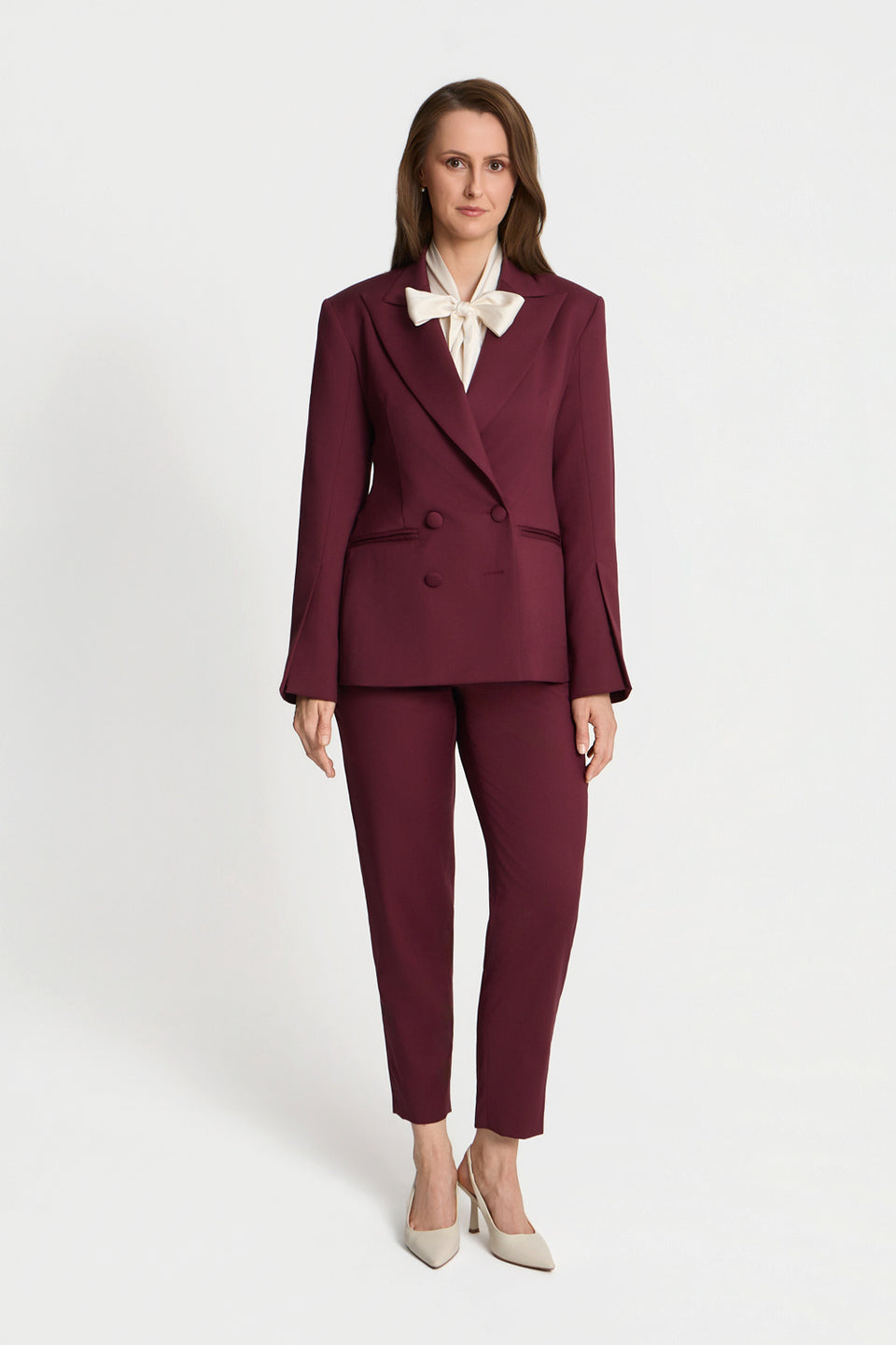 Miss Meryl Burgundy Trousers