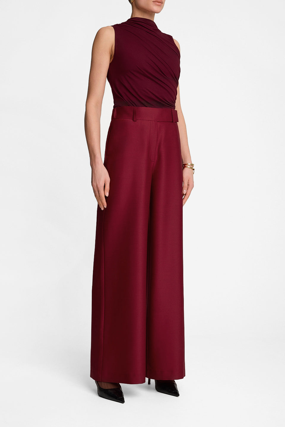 Miss Milano Burgundy Trousers