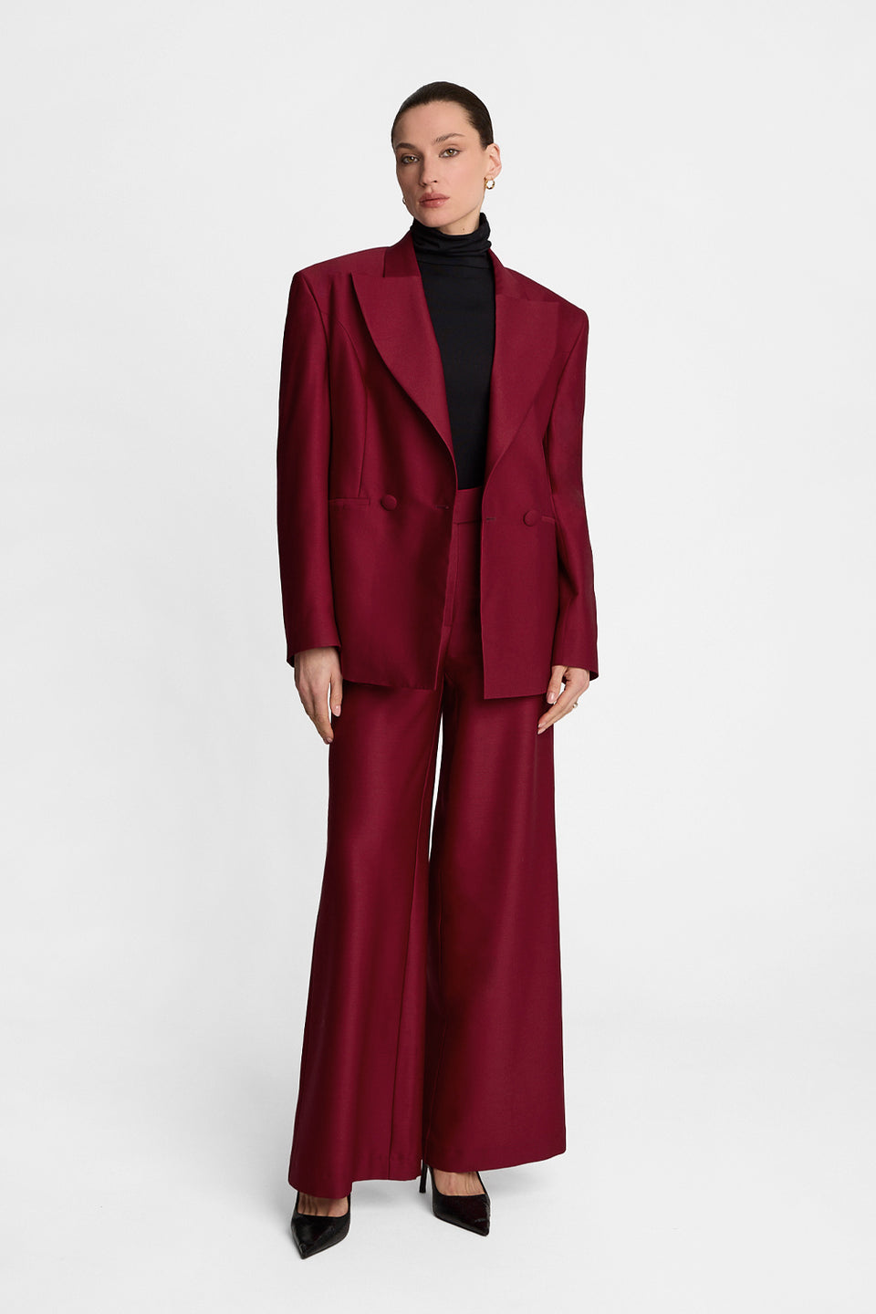 Miss Milano Burgundy Trousers