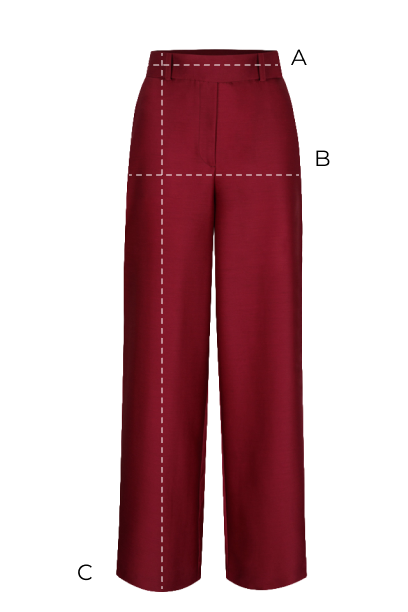 Spodnie Miss Milano Burgundy