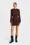 Miss Saloon Nights Chocolate Dress